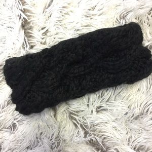 Black LOFT Knit Headband/Ear Muffs